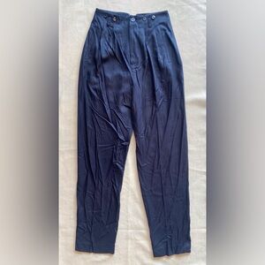 J.Peterman Hi-Waisted Navy Trouser
